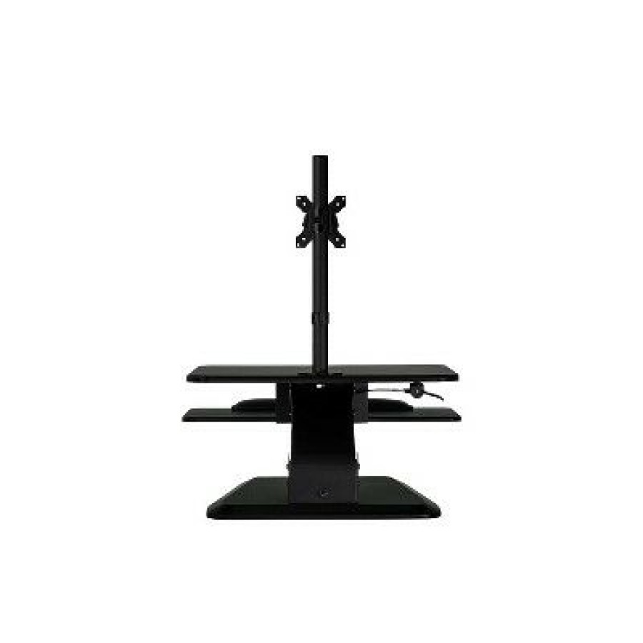 Executive Desks * | Mount-It! 26.75 W Adjustable Standing Desk Converter W/ Monitor Mount And Keyboard Tray Plastic