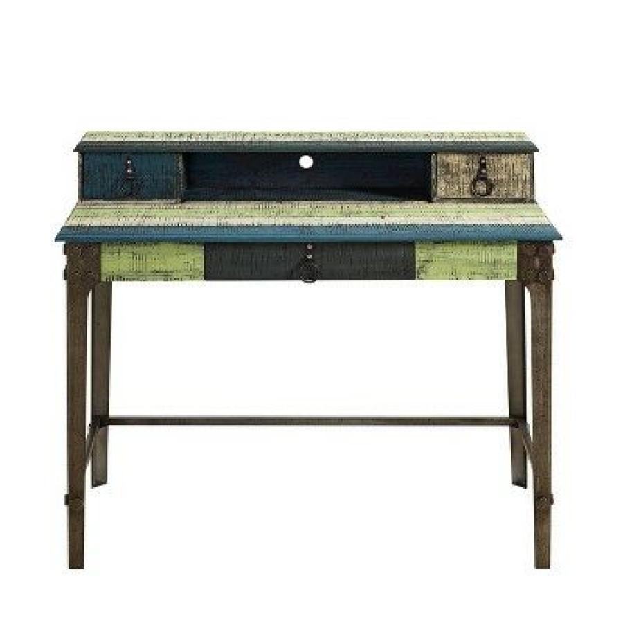 Executive Desks * | Marley Distressed Mixed Material Desk Powell Company