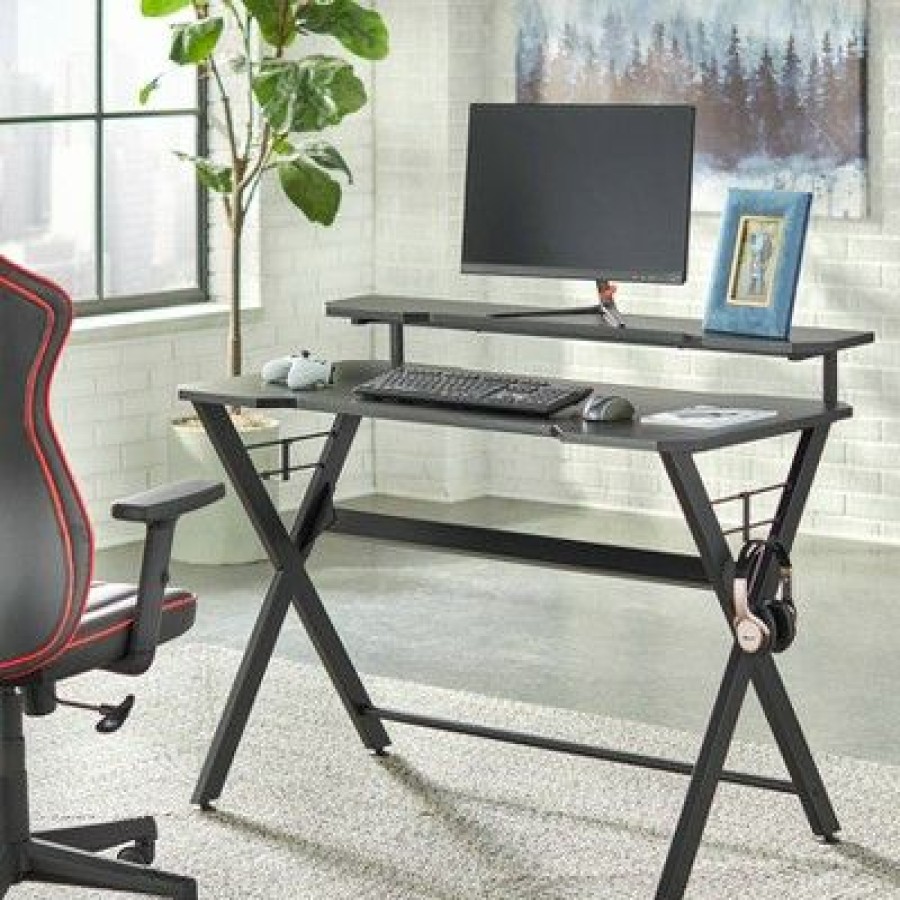 Computer Desks * | Kane Computer And Gaming Desk Black Buylateral