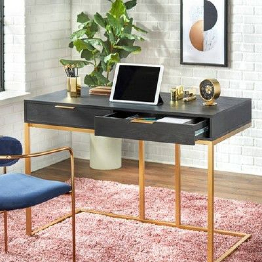 Executive Desks * | Thayer Desk Bright Gold Lifestorey