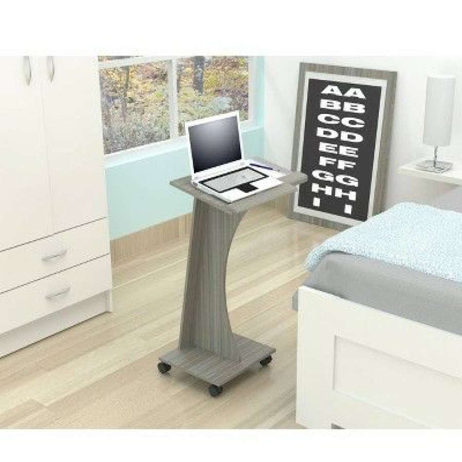 Computer Desks * | Rolling Laptop Cart Gray Inval