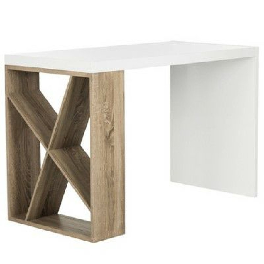 Executive Desks * | Carlene Desk White Safavieh