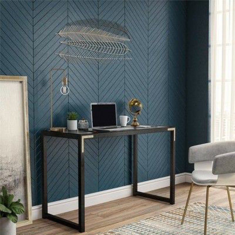 Executive Desks * | Bel Air Writing Desk Black Cosmoliving By Cosmopolitan