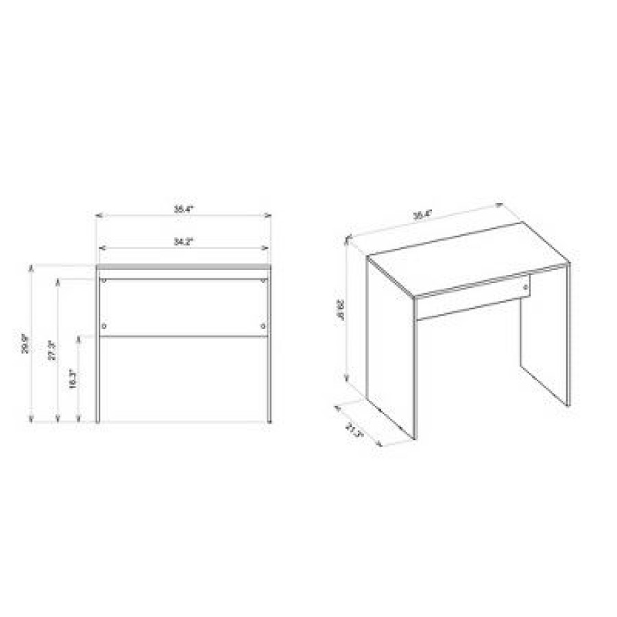 Executive Desks * | 35.54 Cornelia Desk Manhattan Comfort