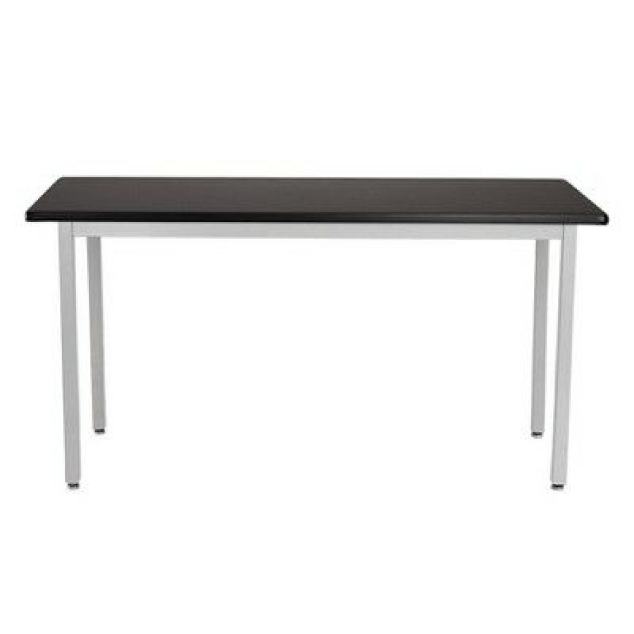 Drafting Tables * | Heavy Duty Table Gray Frame/Black Top National Public Seating