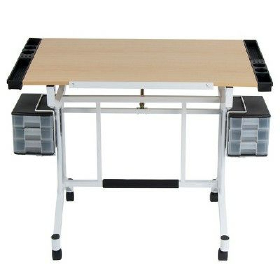 Drafting Tables * | Pro Craft Station White/Maple Studio Designs