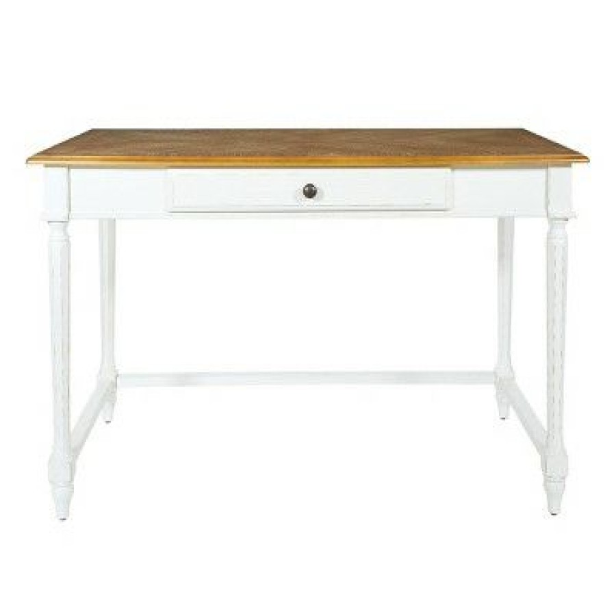 Executive Desks * | Medford Writing Desk Distressed White Osp Home Furnishings