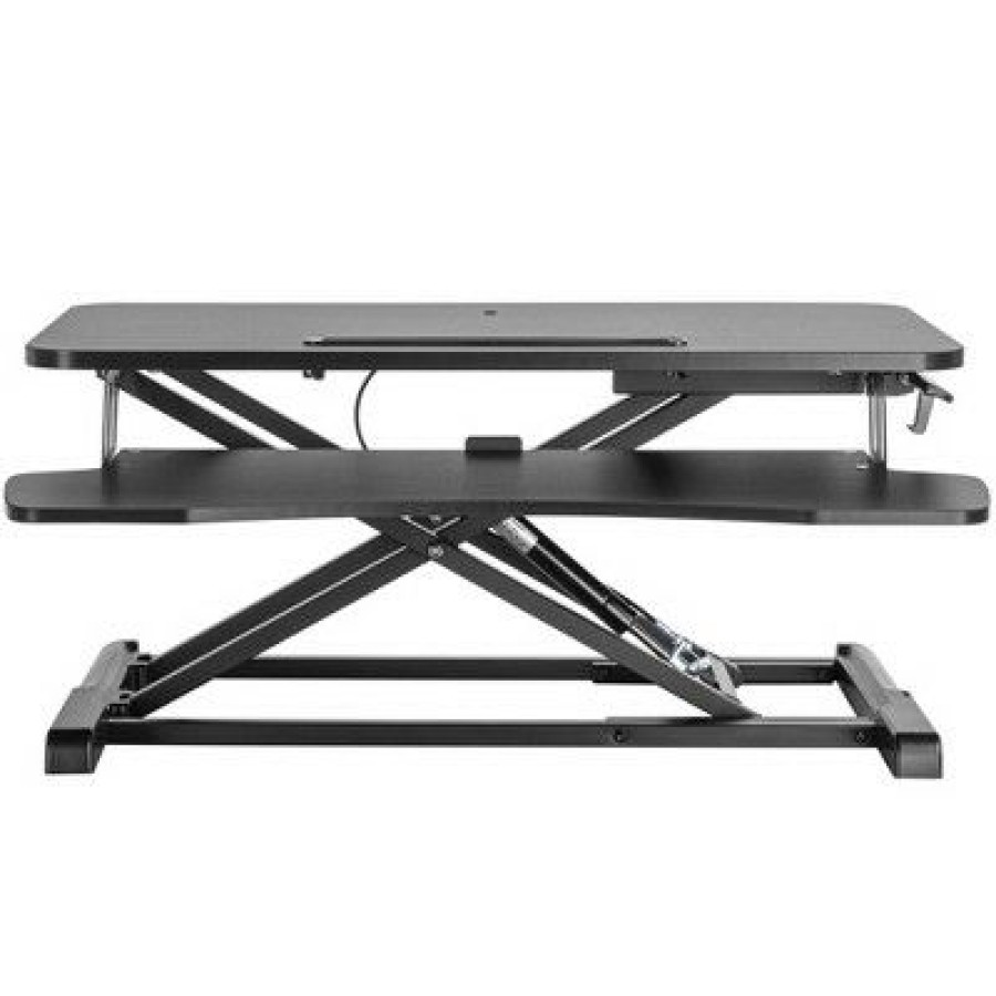 Executive Desks * | Flexpro Hero Standing Desk Converter 32" Sit To Stand Desk With Keyboard Tray Stand Steady