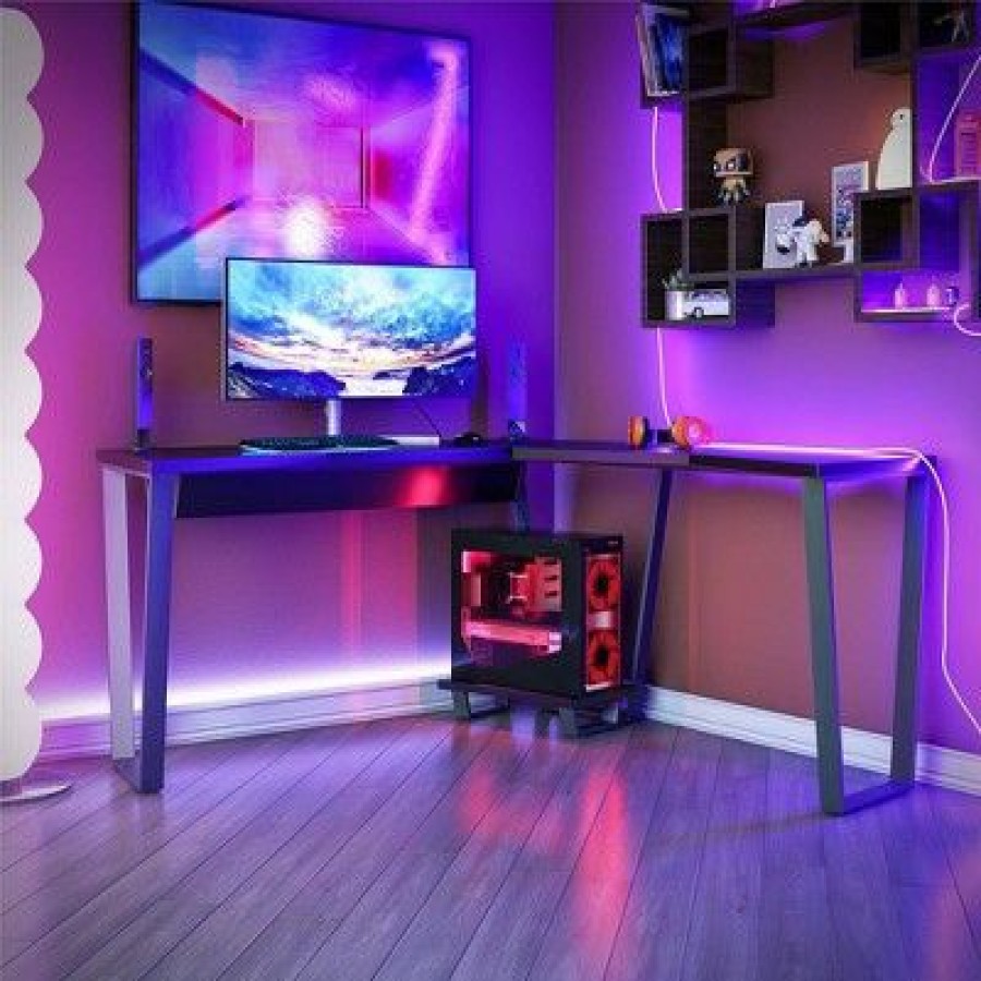 Computer Desks * | Genesis Gaming L Desk With Cpu Stand Ntense