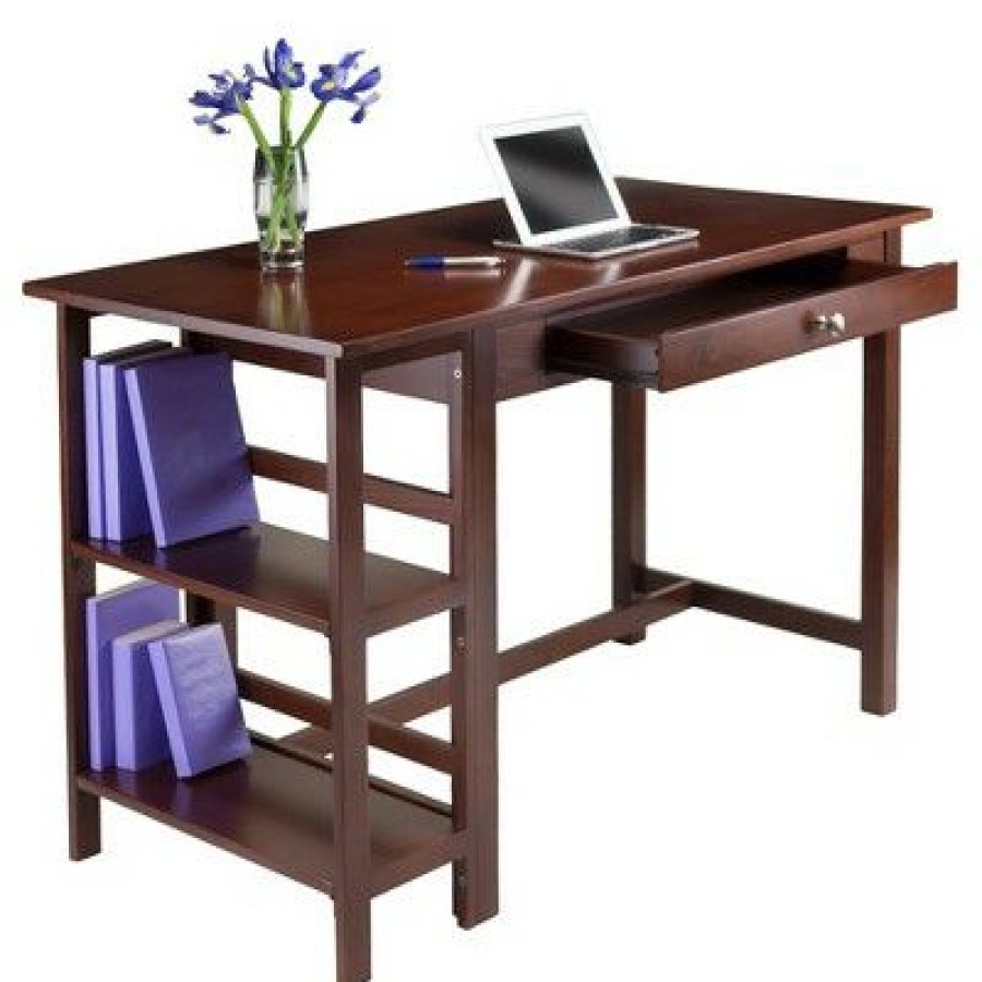 Executive Desks * | Velda Writing Desk Walnut Winsome