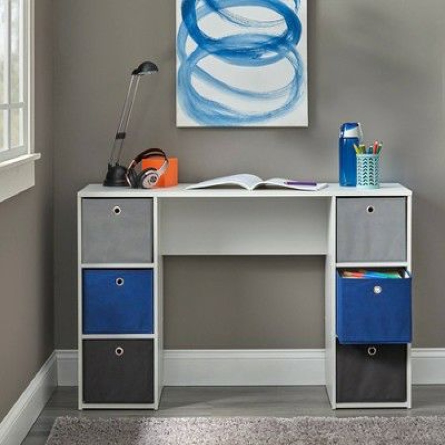 Executive Desks * | Student Writing Desk With 6 Fabric Bins Buylateral