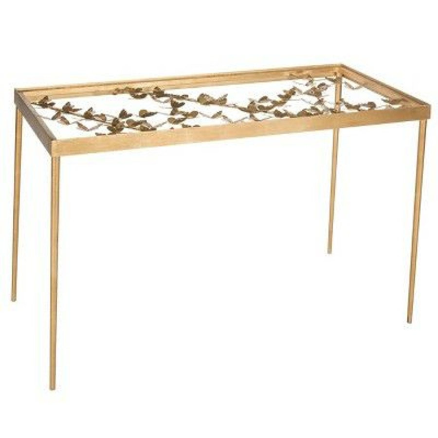 Executive Desks * | Rosalia Butterfly Desk Gold Safavieh