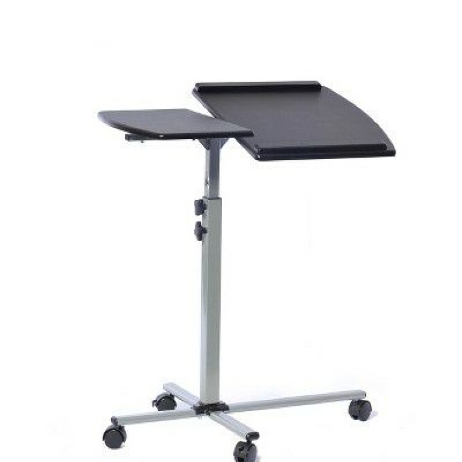 Computer Desks * | Mobile Laptop Cart Steel Graphite Black Techni Mobili