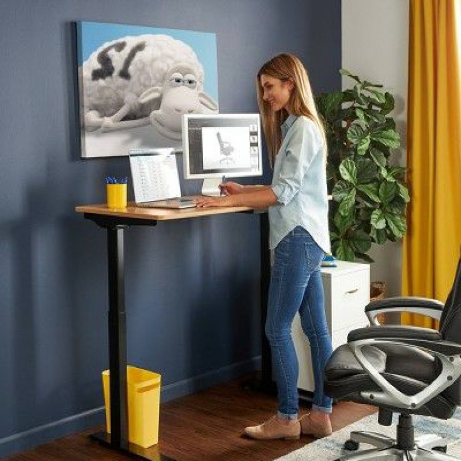 Executive Desks * | Creativity Electric Height Adjustable Standing Desk Serta