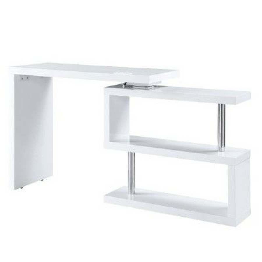 Executive Desks * | Buck Ii Writing Desk With Usb White Finish Acme Furniture