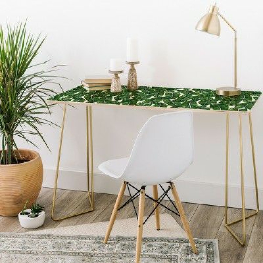 Executive Desks * | 83 Oranges Leafy Nature Desk Deny Designs