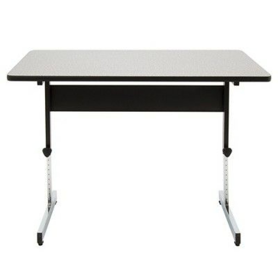 Executive Desks * | 47.5" Canvas & Color Adjustable All Purpose Desk Black/Gray Calico Designs