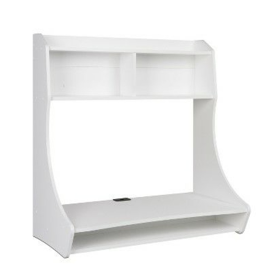 Executive Desks * | Compact Hanging Desk White Prepac