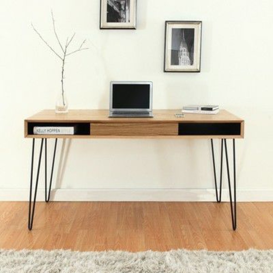 Executive Desks * | Proman Products Marcus Desk Natural Proman Products