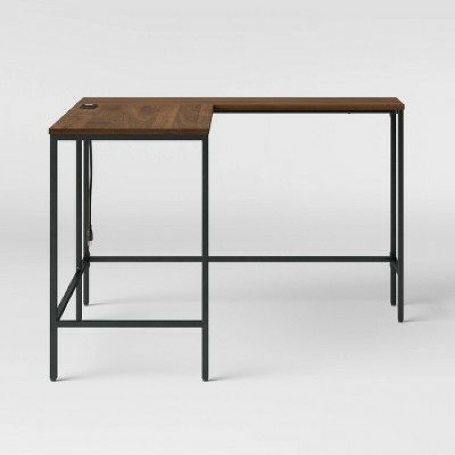 Corner Desks * | Loring Wood L Shaped Writing Desk Project 62