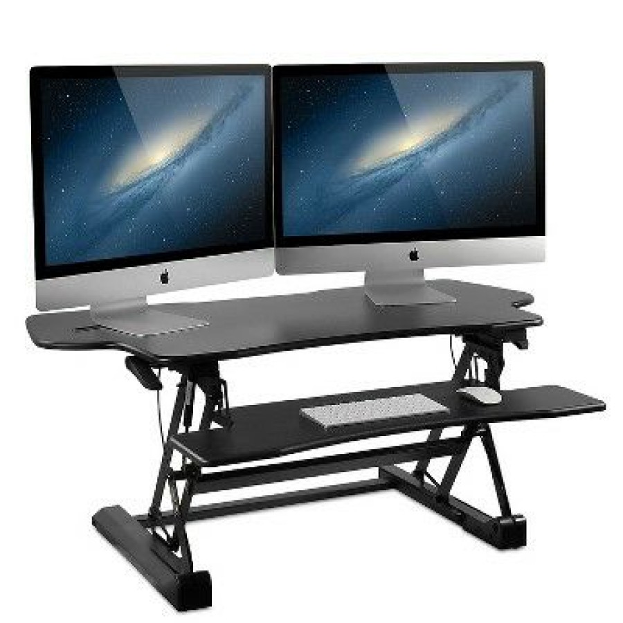 Executive Desks * | Mount-It! 48 Standing Desk Height Adjustable Riser With Gas Spring Lift Metal Mi-7925