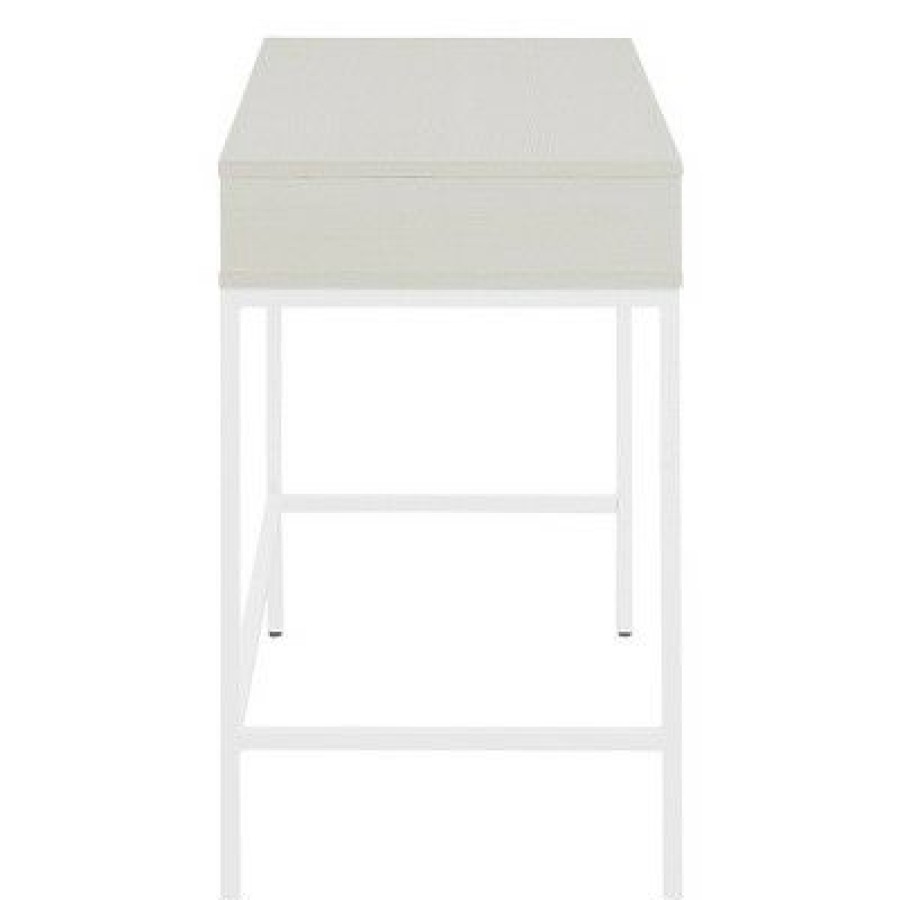 Executive Desks * | 40" Contempo Desk With Drawer And Shelf White Oak Osp Home Furnishings