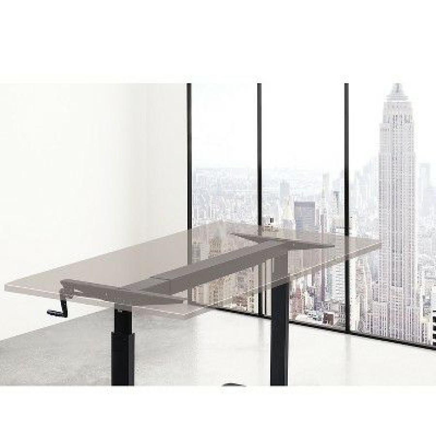 Executive Desks * | Mount-It! Manual Crank Standing Desk Frame Black (Mi-7931)