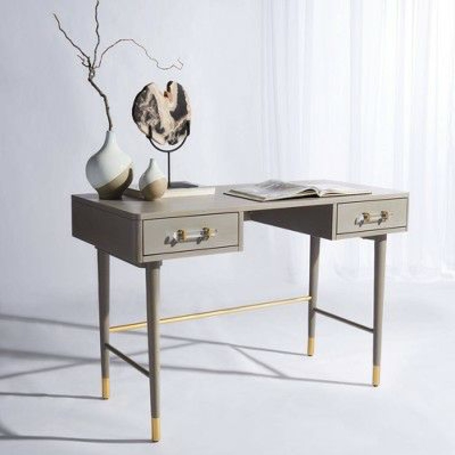 Executive Desks * | Raelynn Mid-Century Desk Safavieh