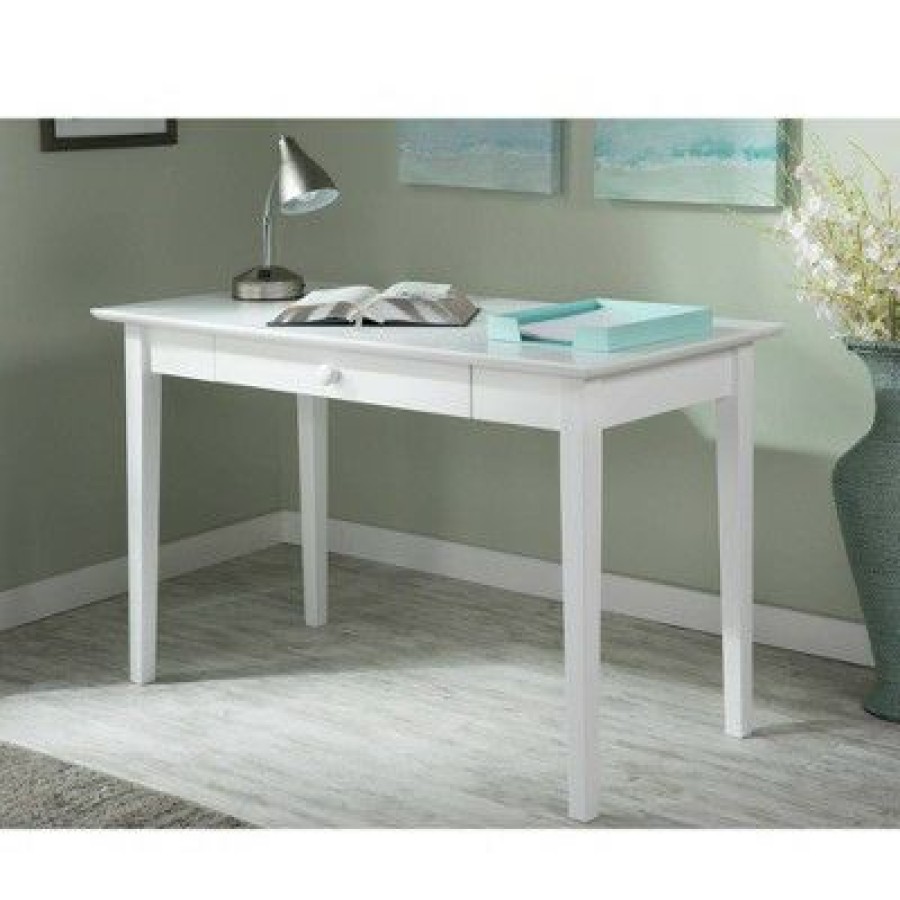 Executive Desks * | Writing Desk Shaker Style White Atlantic Furniture