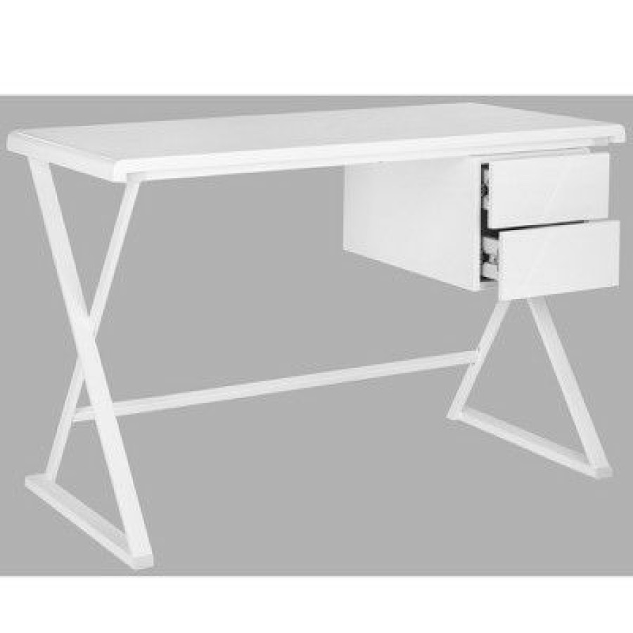 Executive Desks * | Watkins Desk White Safavieh