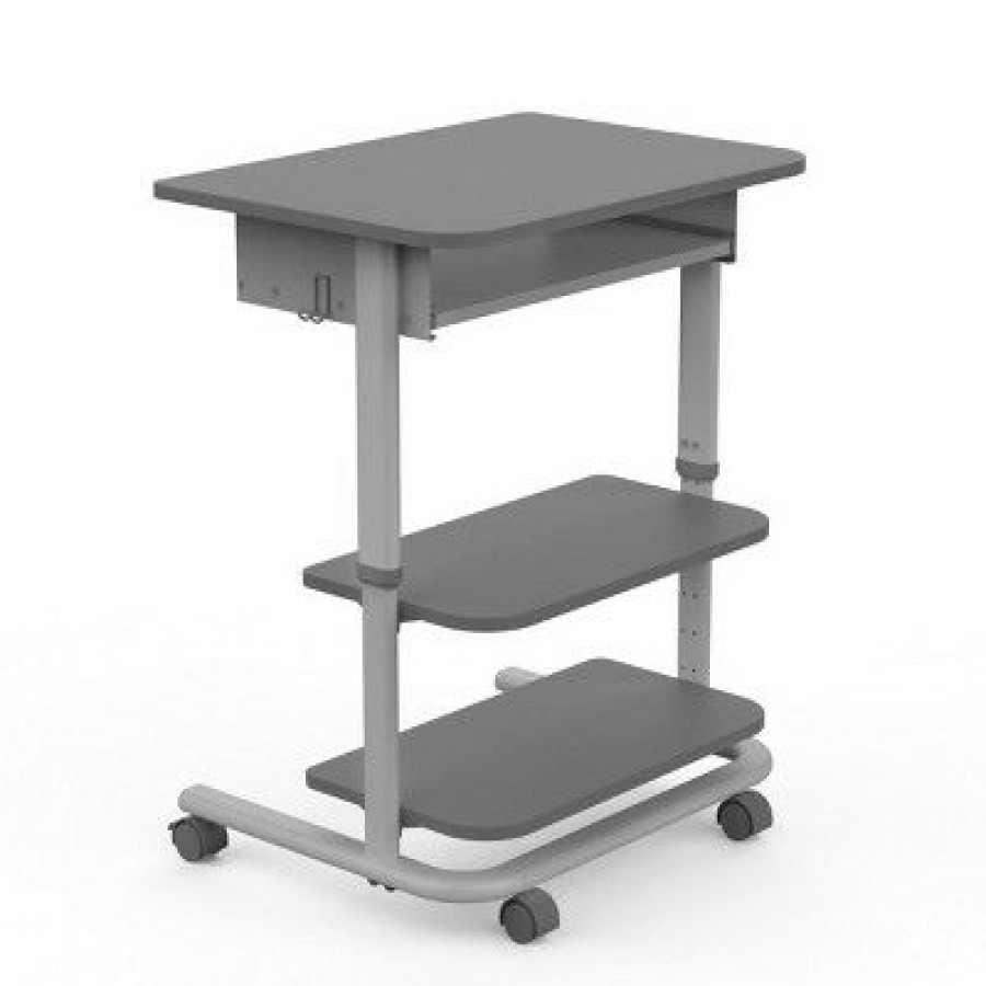 Computer Desks * | Stand Up Desk Store Adjustable Height Mobile Workstation With Retractable Keyboard Tray (29" Wide)