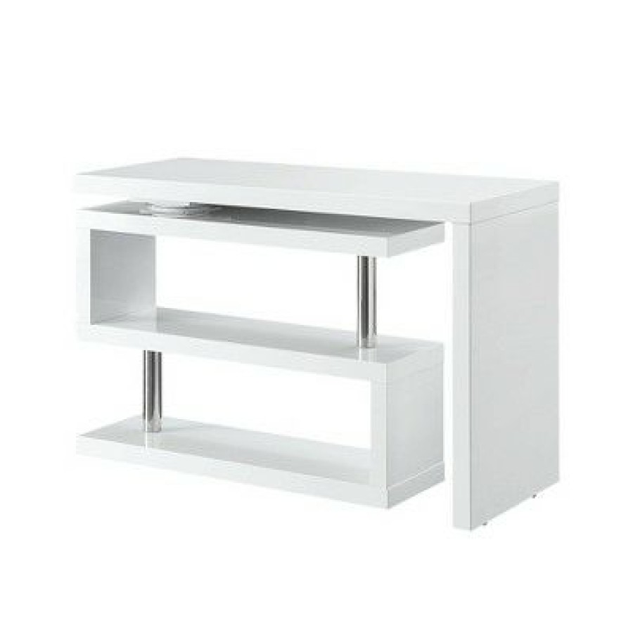 Executive Desks * | Buck Ii L Writing Desk White Finish Acme Furniture